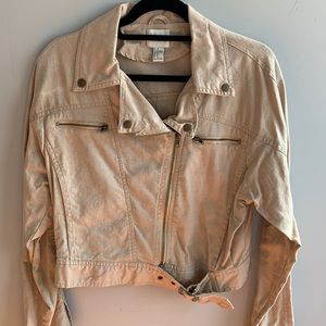 Forever 21 Moto Jacket - Linen/ cotton